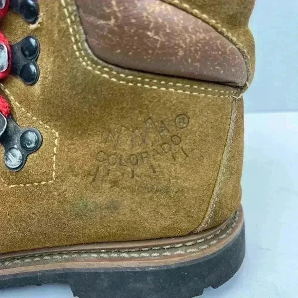 SPLIT LEATHER UPPER BOOTS Vintage Men's Colorado Brown Suede Hiking Boot Sz 6.5M - Picture 4 of 10